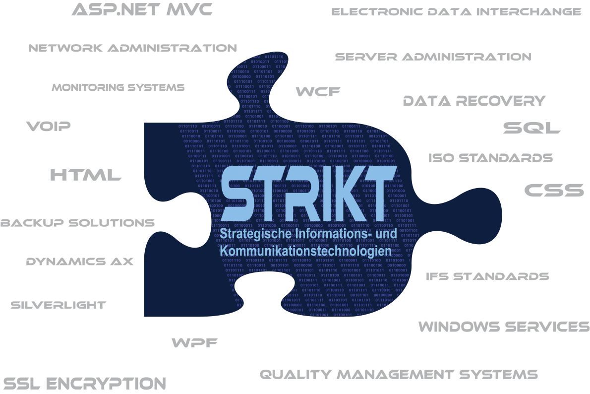 STRIKT Logo with Technology References